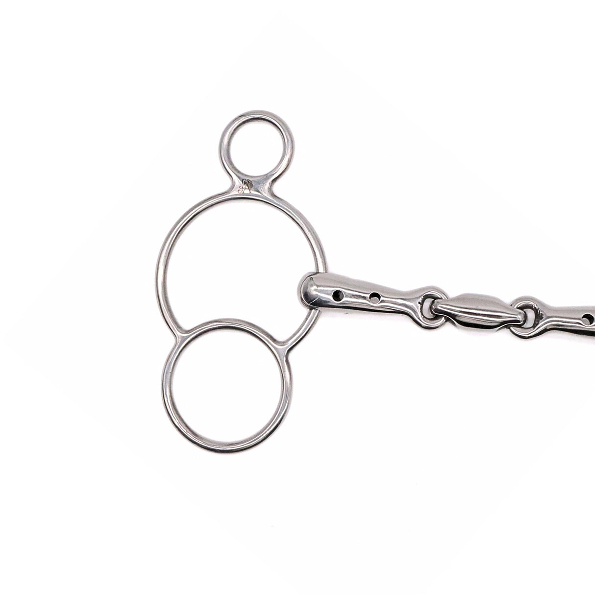 Jake Adams 2-Ring Elevator Double Jointed Whistle Bit W/ Lozenge