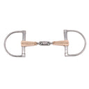 Jake Adams Dee Ring Double Jointed Leather Bit W/ Lozenge