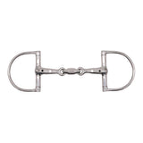 Mors Jake Adams double brisure à anneaux en D avec sifflet et olive