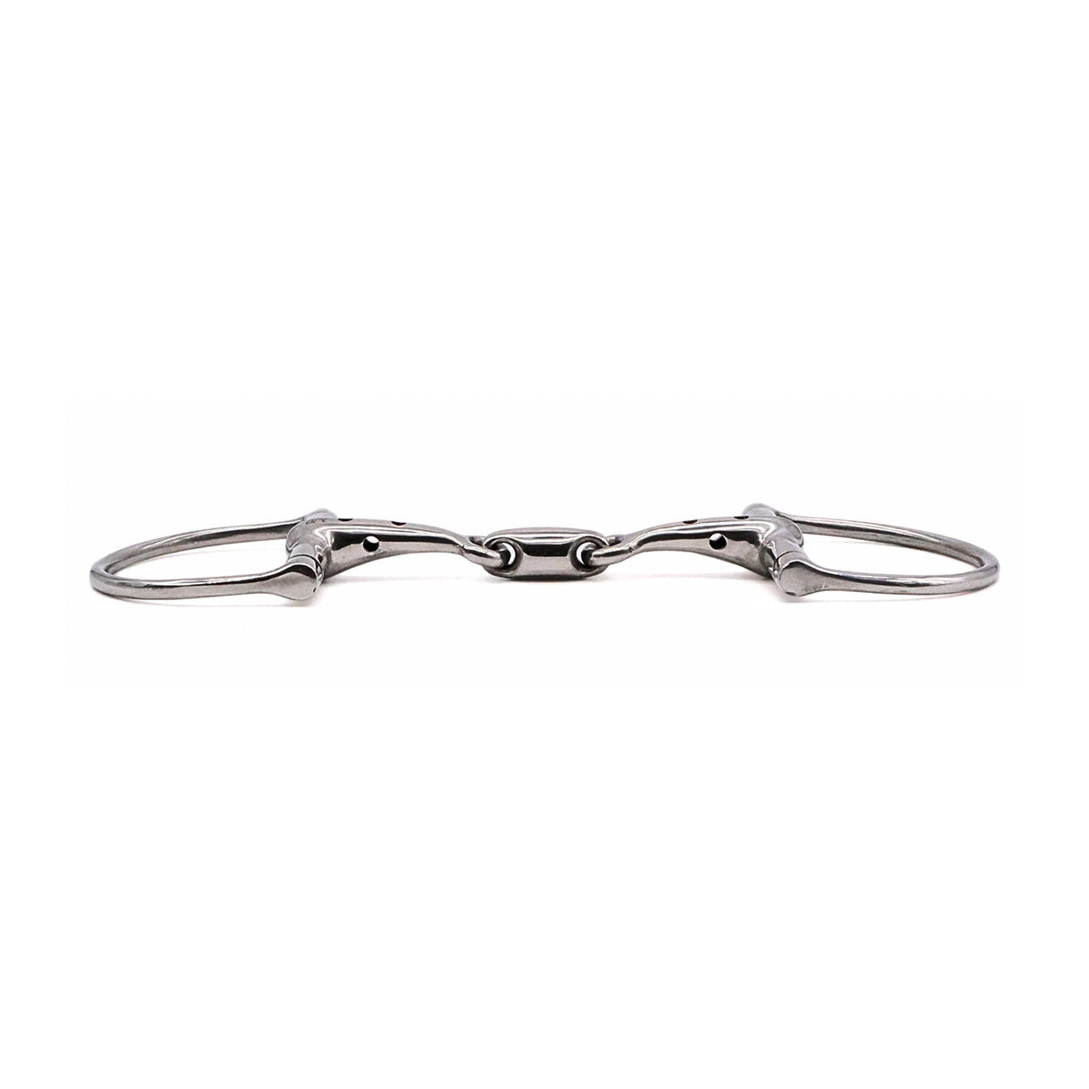 Mors Jake Adams double brisure à anneaux en D avec sifflet et olive