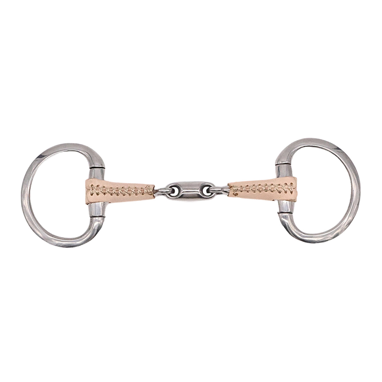 Jake Adams Eggbutt Double Jointed Leather Bit W/ Lozenge