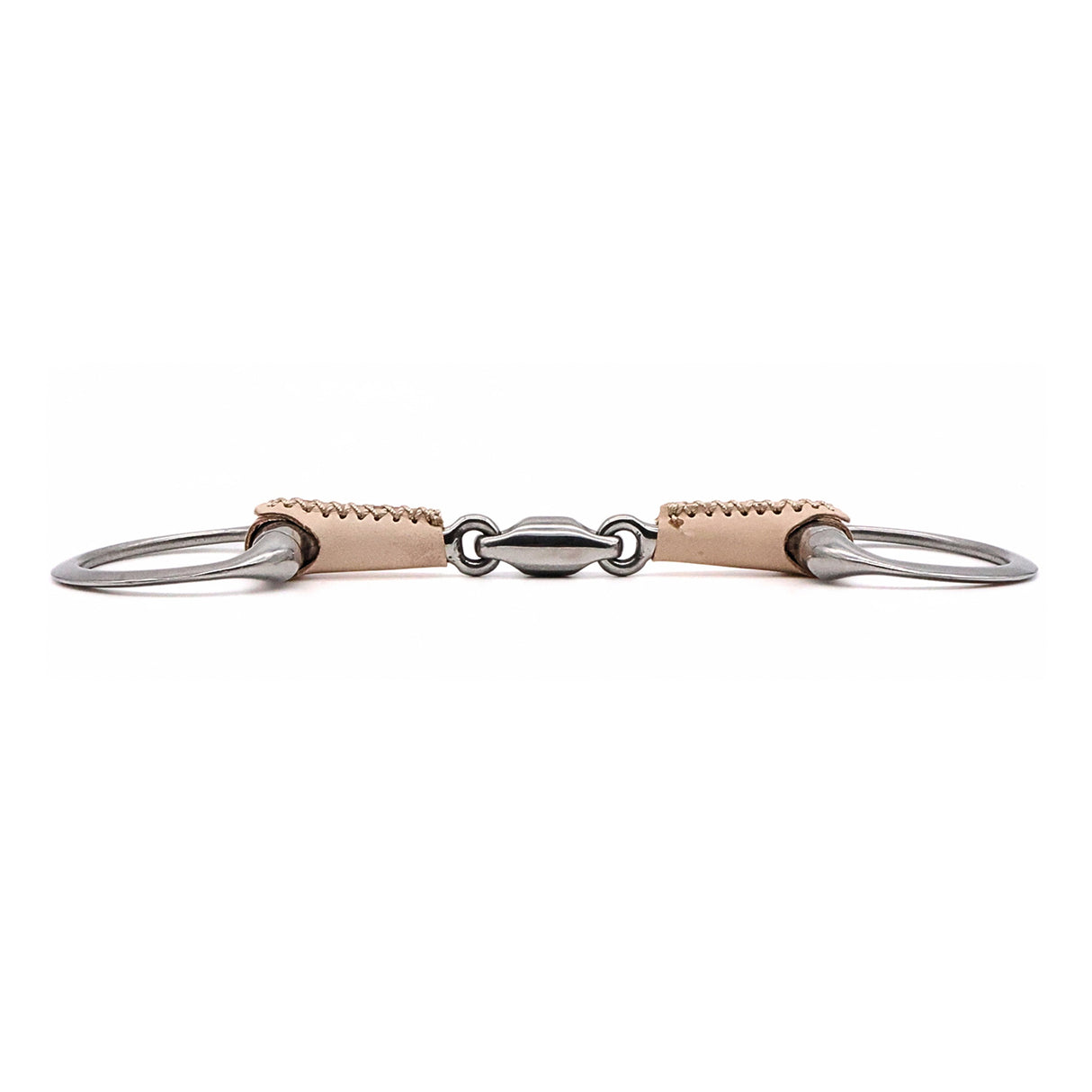 Jake Adams Eggbutt Double Jointed Leather Bit W/ Lozenge