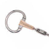 Jake Adams Eggbutt Double Jointed Leather Bit W/ Lozenge