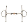 Mors double brisure Jake Adams avec triple rouleau en cuivre et montants fixes