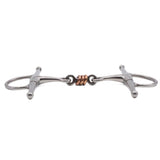 Mors double brisure Jake Adams avec triple rouleau en cuivre et montants fixes