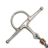 Mors double brisure Jake Adams avec triple rouleau en cuivre et montants fixes