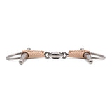 Jake Adams Full Cheek Double Jointed Leather Bit W/ Lozenge