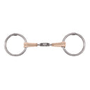 Jake Adams Loose Ring Gag Double Jointed Leather Bit W/ Lozenge