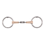 Jake Adams Loose Ring Gag Double Jointed Leather Bit W/ Lozenge