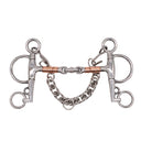 Mors Jake Adams Pelham double brisure avec rouleau en cuivre et canon elliptique