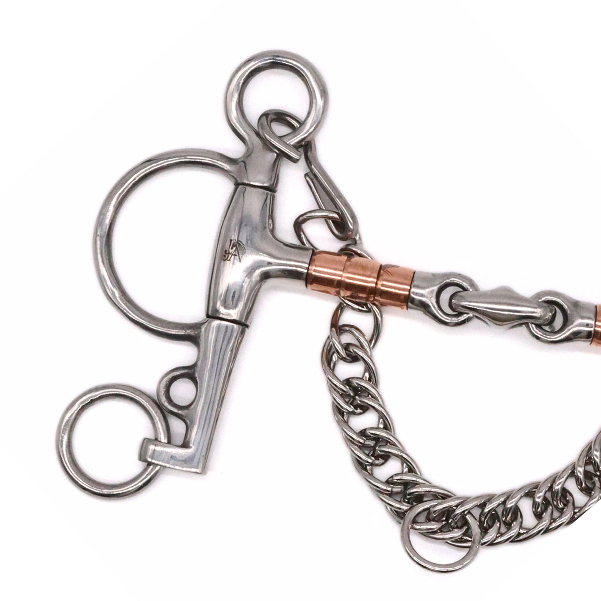 Jake Adams Pelham Copper Roller Double Jointed Elliptical Bit