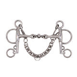 Jake Adams Pelham Double Jointed Bit W/ Stainless Steel Roller