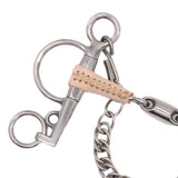 Jake Adams Pelham Double Jointed Leather Bit W/ Lozenge