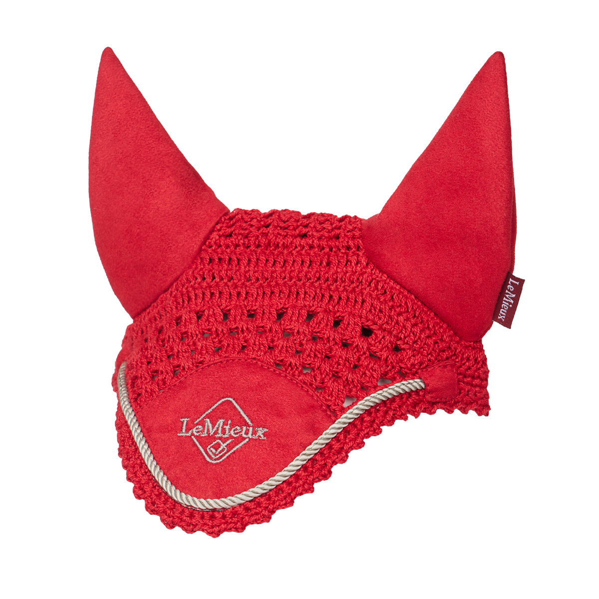 LeMieux Loire Capuche anti-mouches pour chevaux – Noir – Crotchet élégant tricoté à la main – Doux et extensible – XL