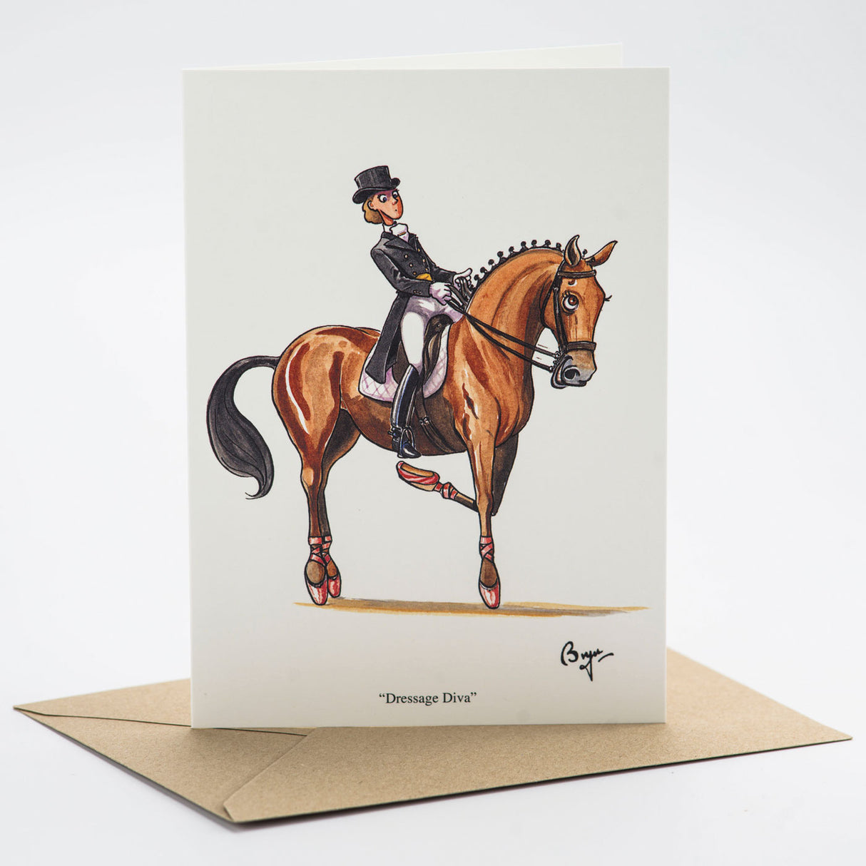Bryn Parry Dressage Diva Greeting Card