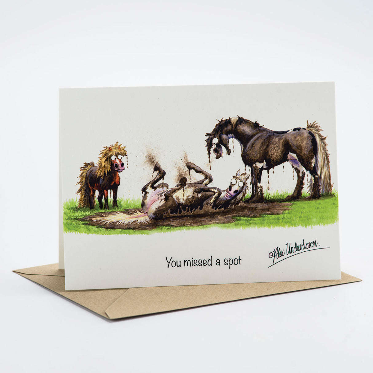 Alex Underdown You Missed A Spot Greeting Card