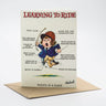 Thelwell Learning To Ride Greeting Card