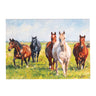 Ink on Paper Horses Painting Birthday Card