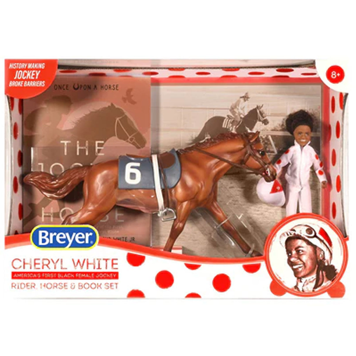 Breyer Freedom Cheryl Ensemble cheval blanc et livre