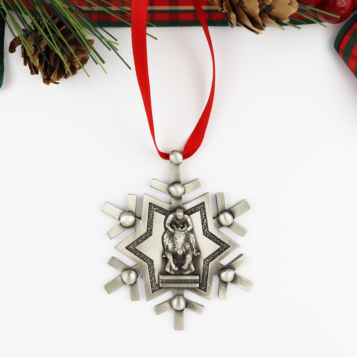 Loriece Linear Snowflake Christmas Ornament