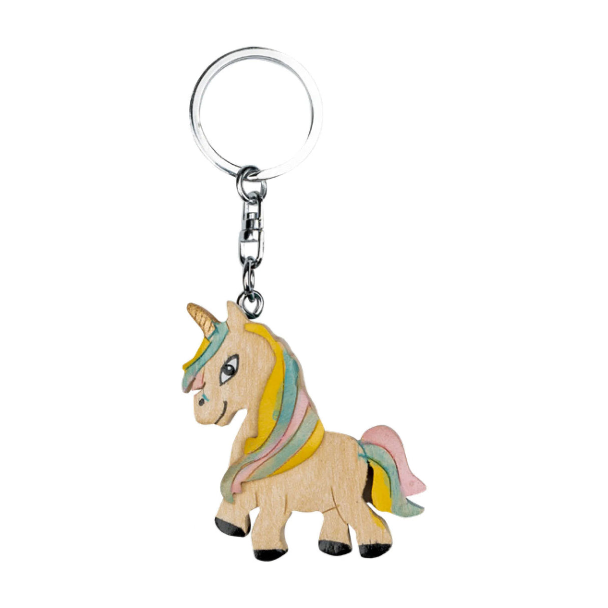 Porte-clés licorne en bois Waldhausen