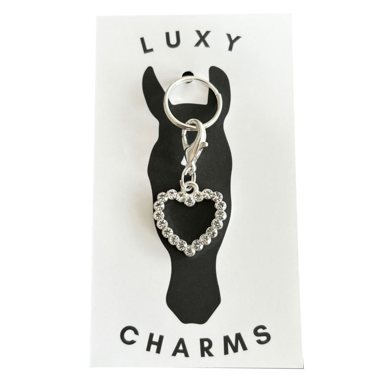 Charm coeur en strass de luxe