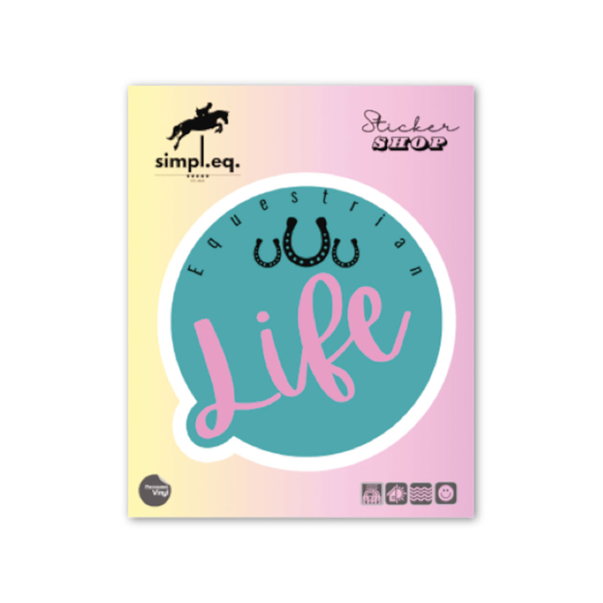 Simpl.Eq. Equestrian Life Large Sticker – Greenhawk Equestrian Sport