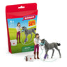 Schleich Pocket Set Ms. Kramer W/ Foal