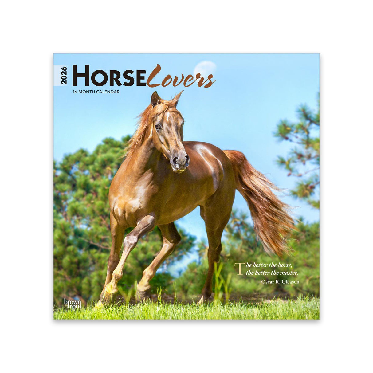 Calendrier carré 2026 pour les amateurs de chevaux BrownTrout