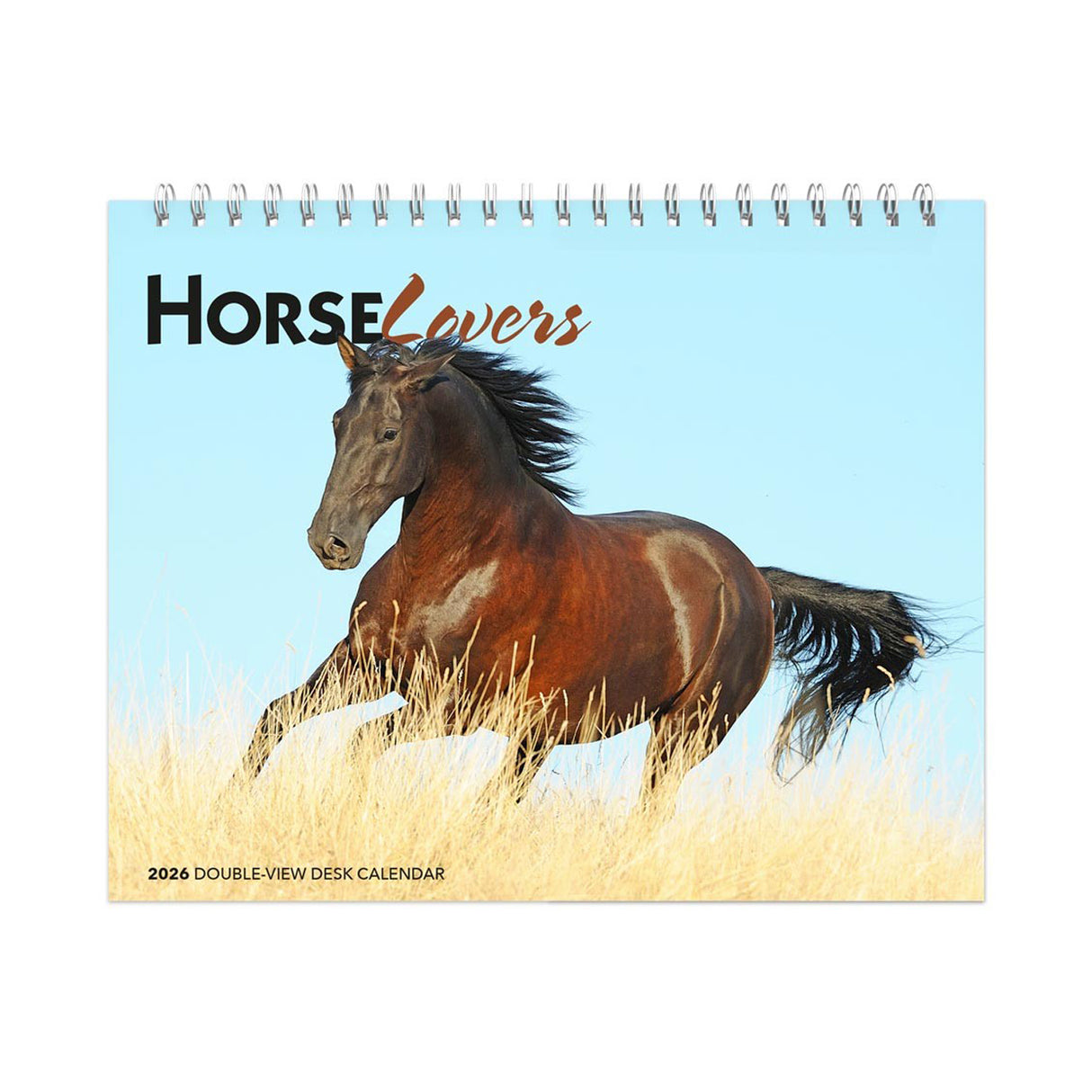 Calendrier chevalet double vue 2026 de BrownTrout pour les amateurs de chevaux