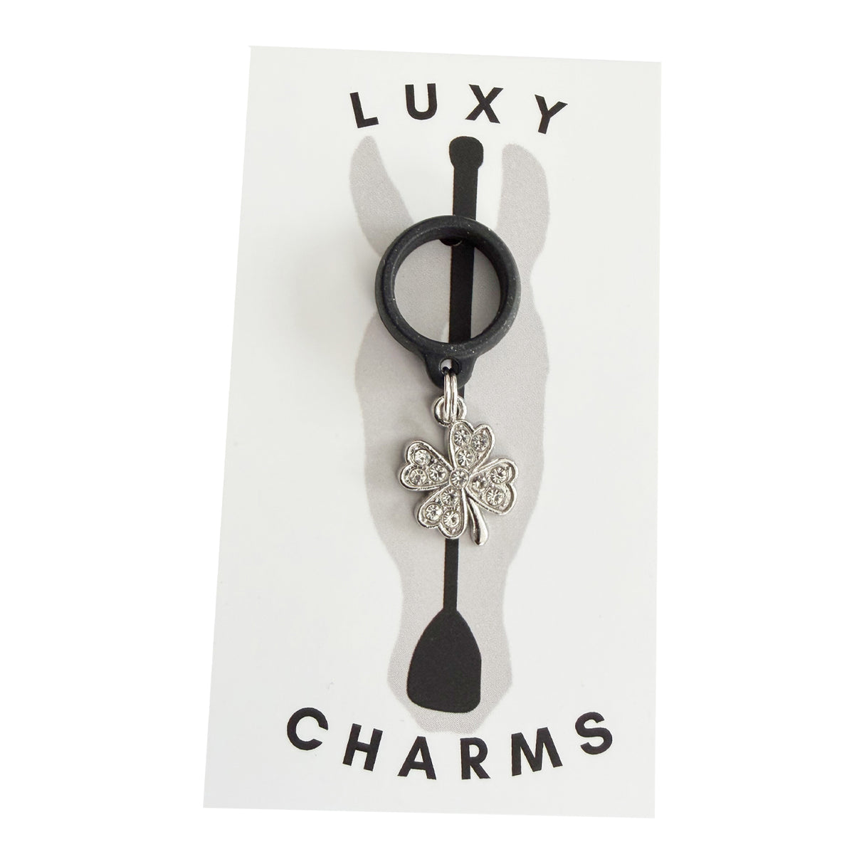 Luxy Charms Crystal 4 Leaf Clover Crop Charm 2.0