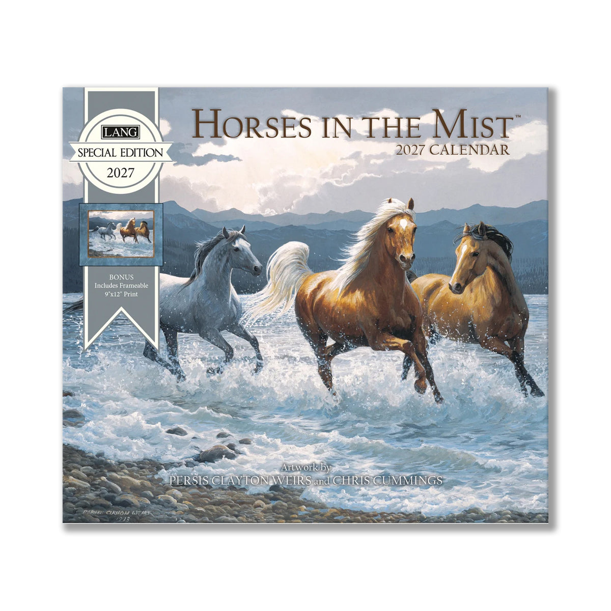 Calendrier carré BrownTrout Cheval dans la brume 2027