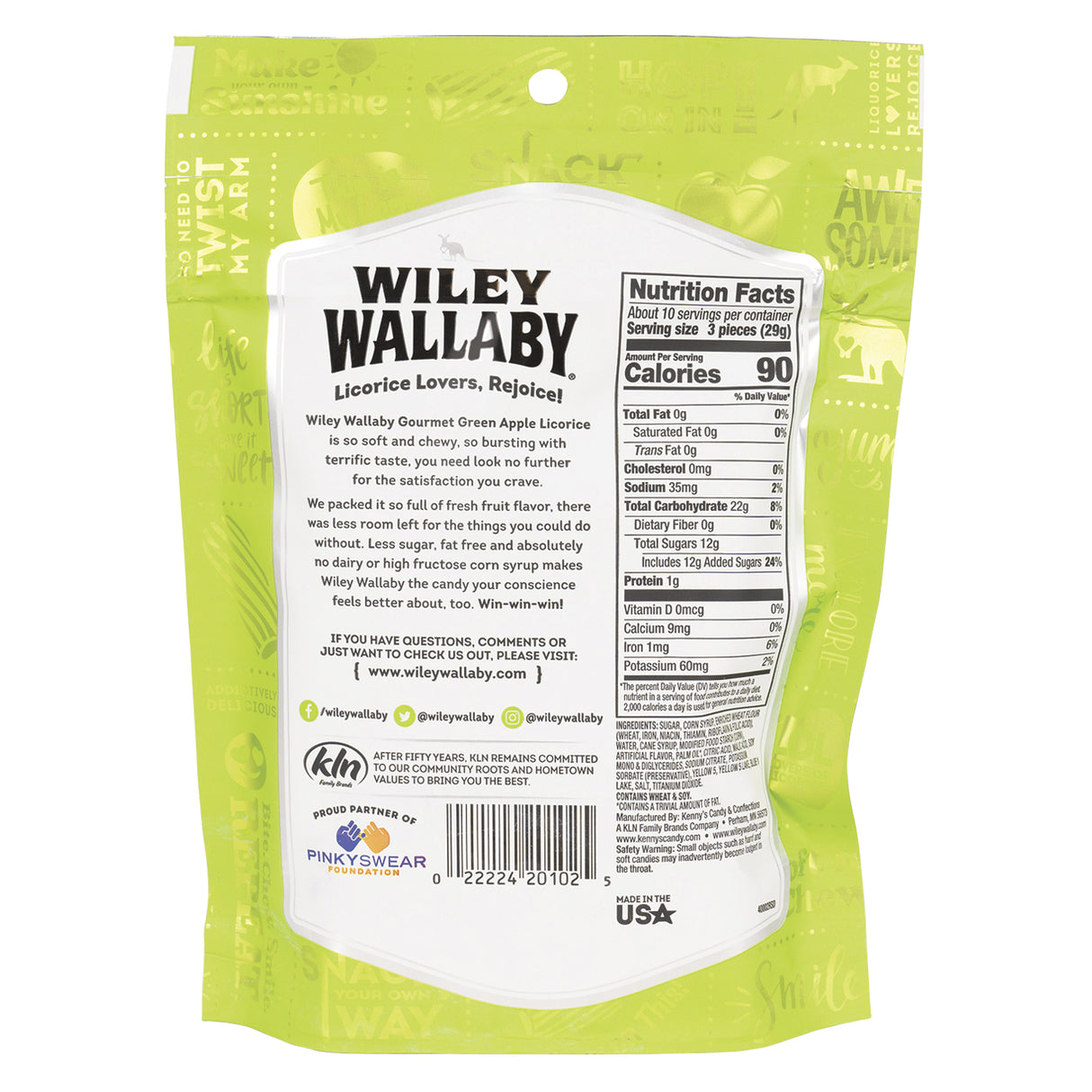 Wiley Wallaby Gourmet Pomme Verte Réglisse 284 g