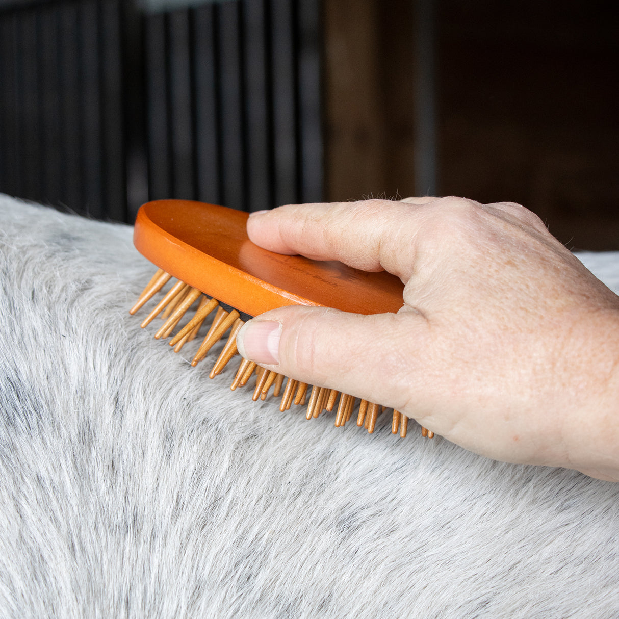 Brosse à étrille en bois Love – Epona
