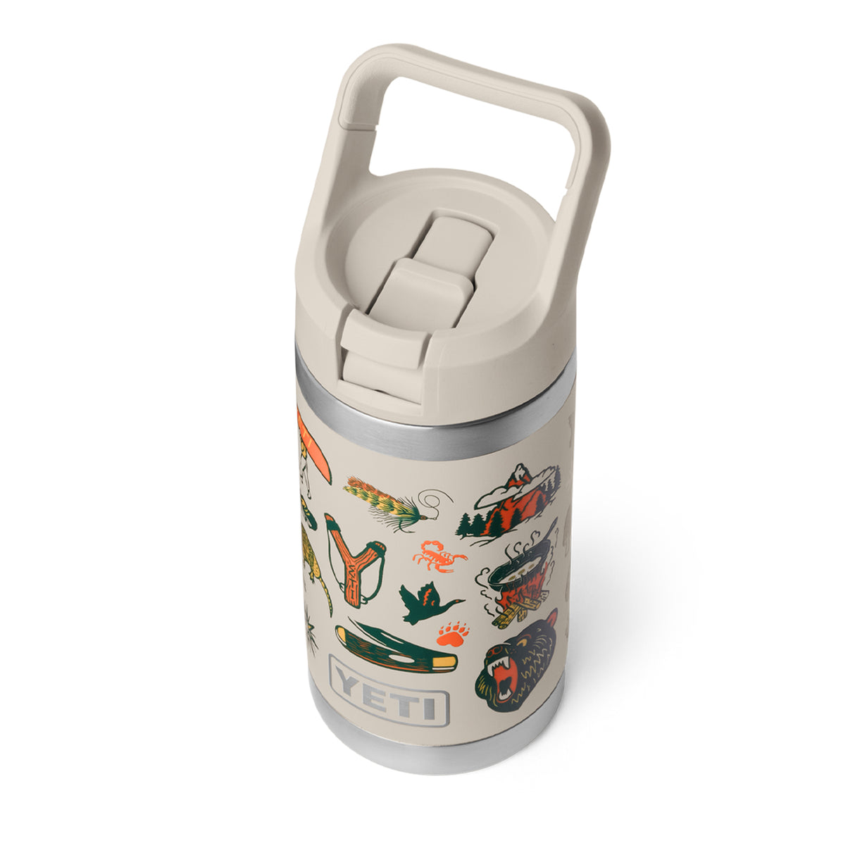 Bouteille d'eau pour enfants YETI Rambler avec bouchon en paille de couleur assortie 355 ml