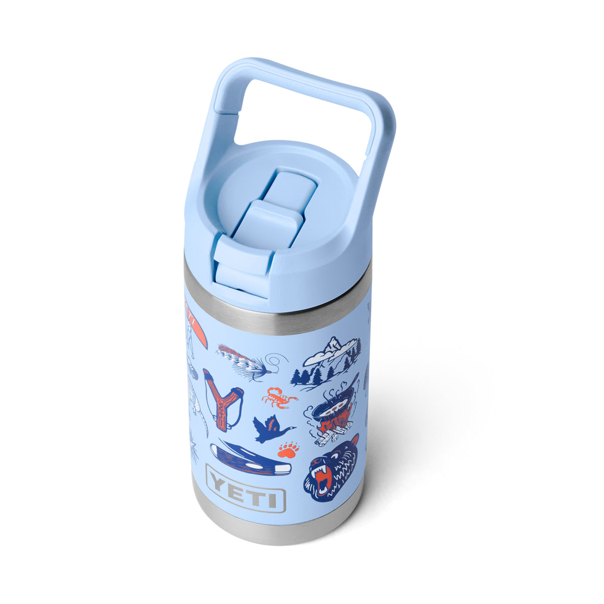 Bouteille d'eau pour enfants YETI Rambler avec bouchon en paille de couleur assortie 355 ml