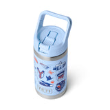 Bouteille d'eau pour enfants YETI Rambler avec bouchon en paille de couleur assortie 355 ml