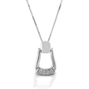 Kelly Herd Small Stone Base Oxbow Stirrup Necklace