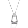 Kelly Herd Small Stone Base Oxbow Stirrup Necklace