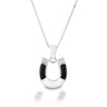 Kelly Herd Black & White Horseshoe Necklace