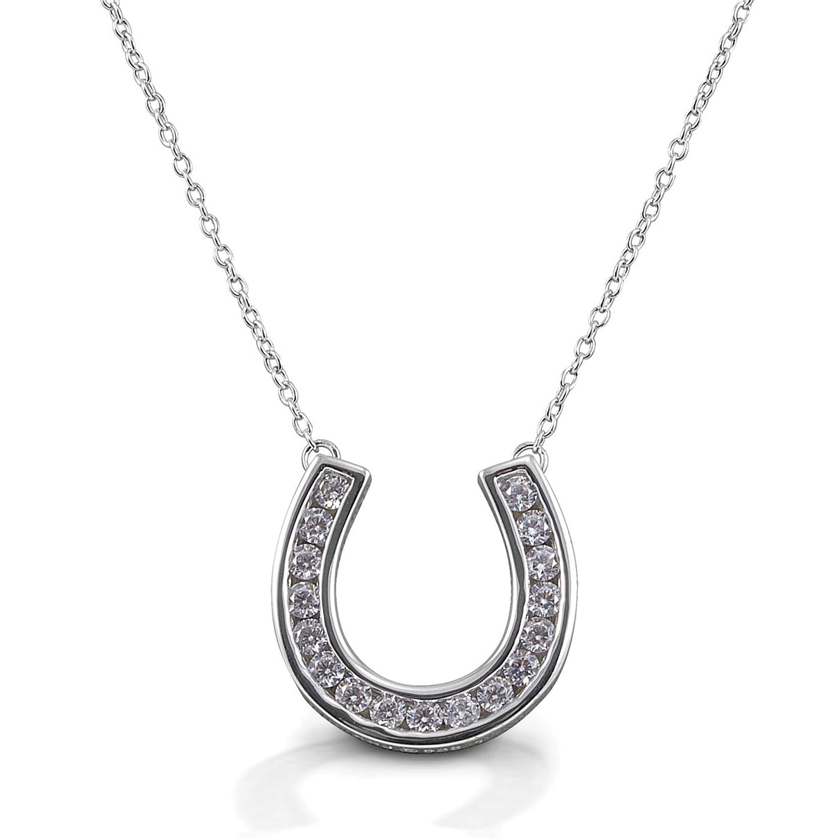 Kelly Herd Contemporary Pave Horseshoe Necklace