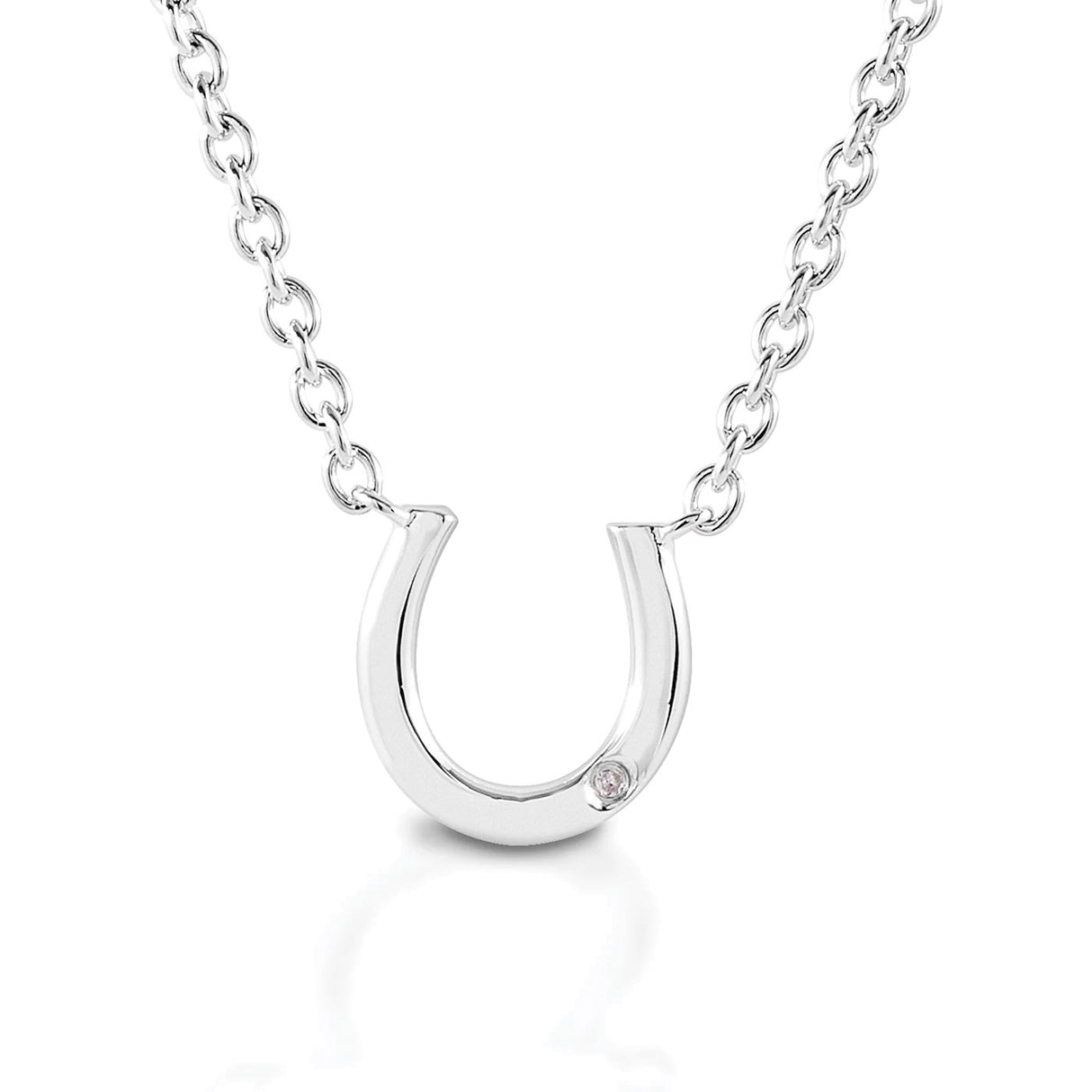 Kelly Herd Single Stone Horseshoe Necklace