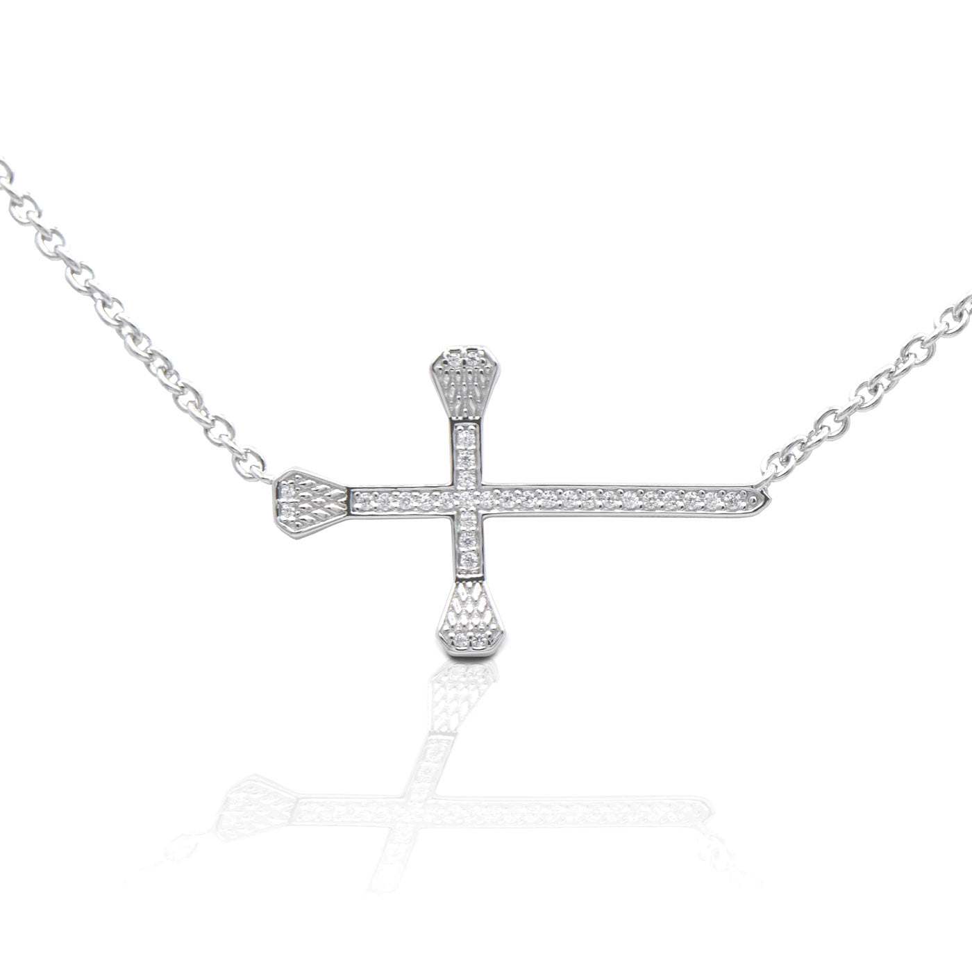 Horseshoe and hot sale cross necklace