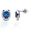 Kelly Herd Blue Stone Horseshoe Earrings