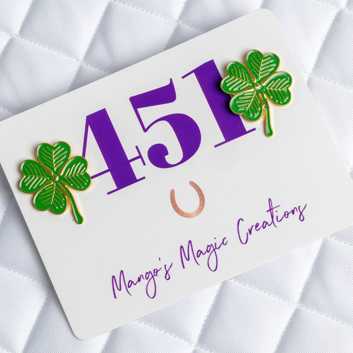 Épingles numérotées trèfle à 4 feuilles magiques de Mango