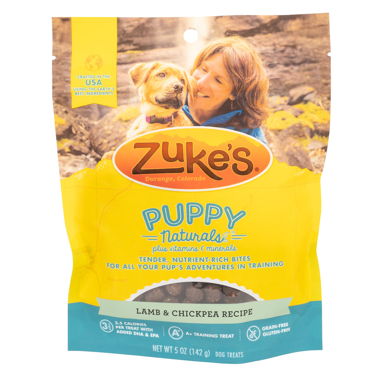 Zuke's Puppy Naturals Gâteries pour chiens à l'agneau et aux pois chiches 5 oz.