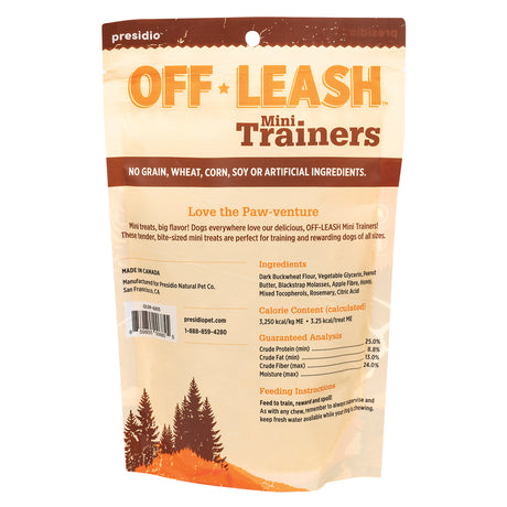 Off Leash Mini Training Treats Roasted Peanut Butter 5 oz.