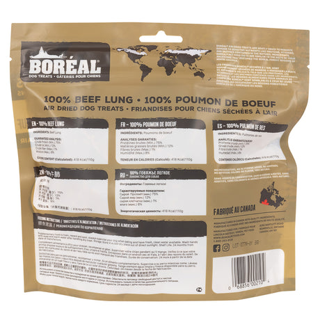 Boreal 100 Percent Beef Lung Wafers Dog Treat 92 g