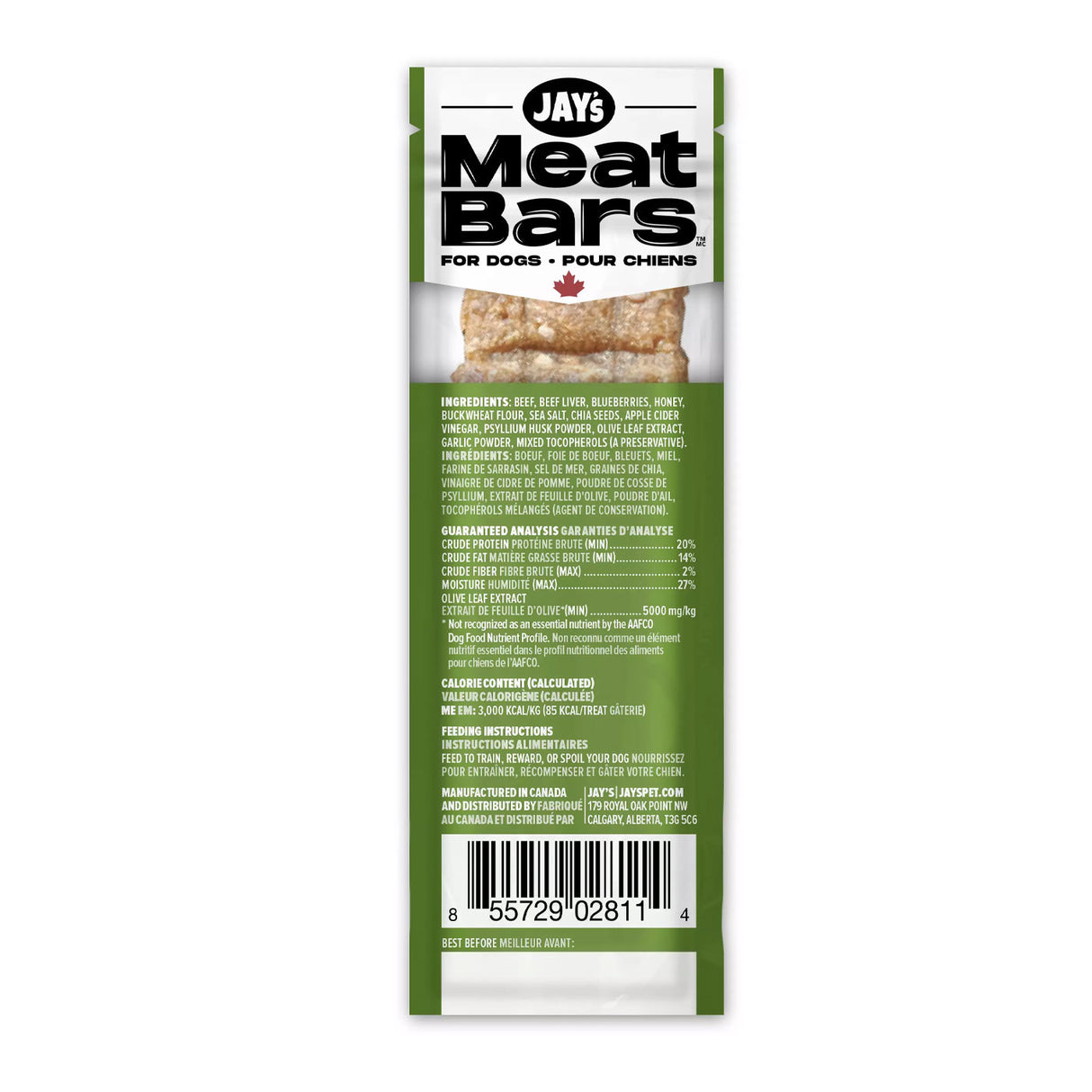 Jay's Meat Bars Beef & Blueberry 28.35 g