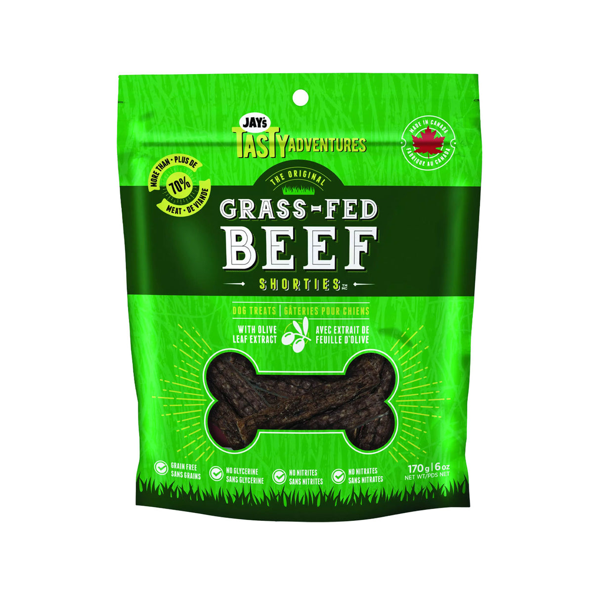 Jay's Tasty Adventures Grass Fed Beef Shorties 170 g
